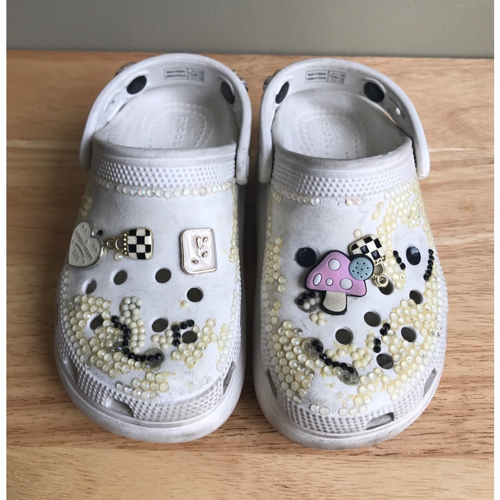 Crocs Classic Glam Shimmer Platform Clog Kids Size: US C13